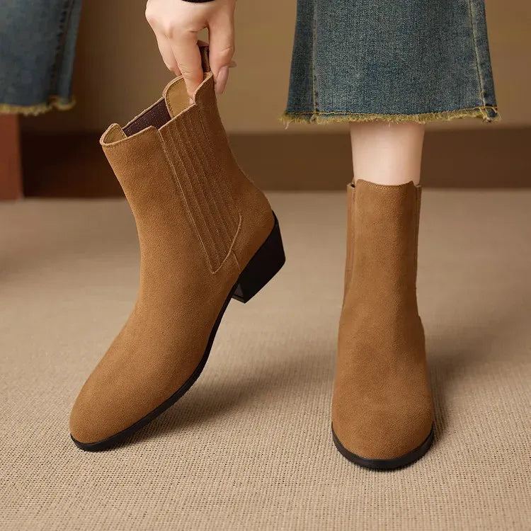 Marina Cow Suede Leather Boots — photo 13