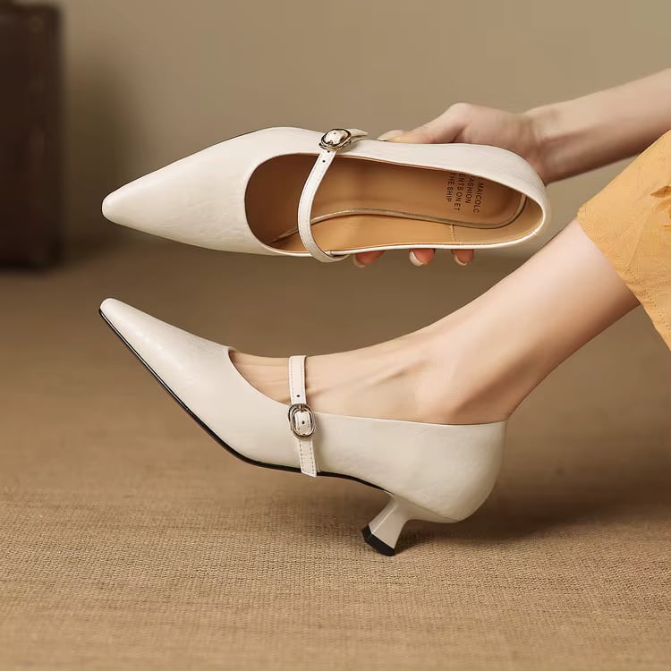 Rosita Genuine Leather Heels — photo 10