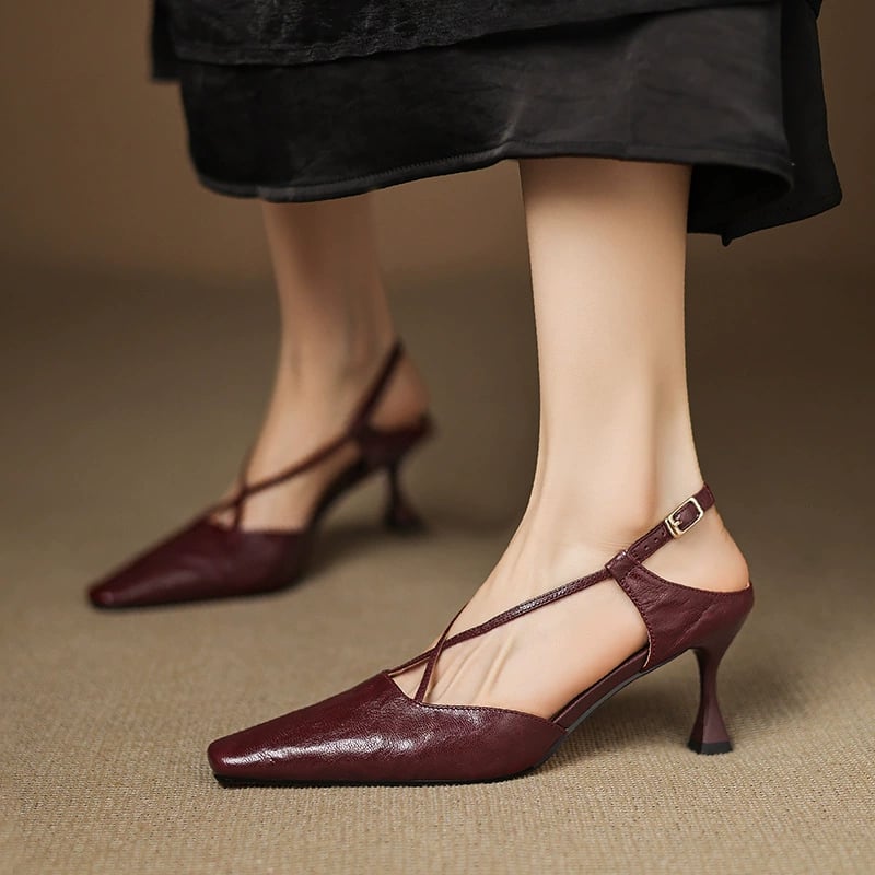 Thora Genuine Leather Heels — photo 6