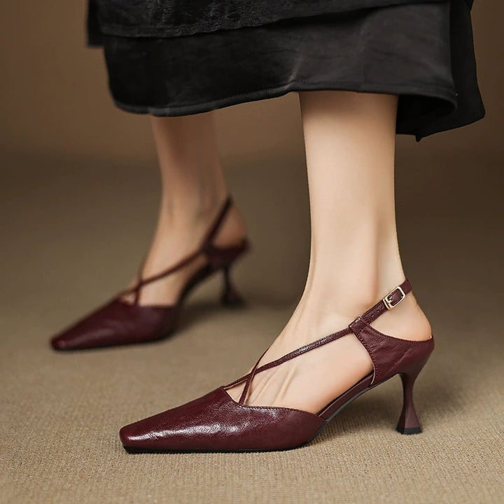 Thora Genuine Leather Heels — photo 6