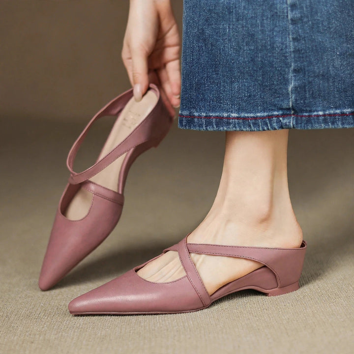 Aluna Genuine Leather Mules
