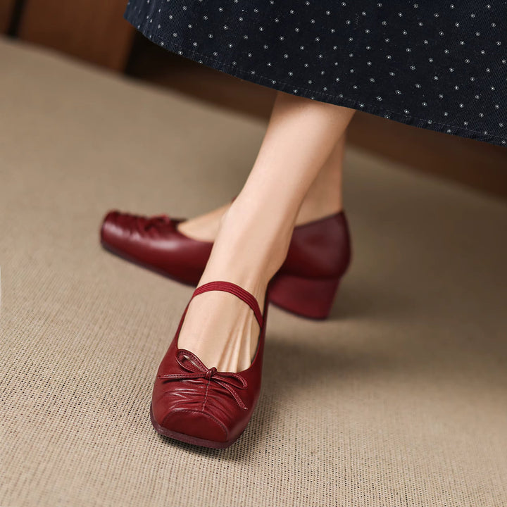 Larkin Genuine Leather Mary Jane Heels — photo 6