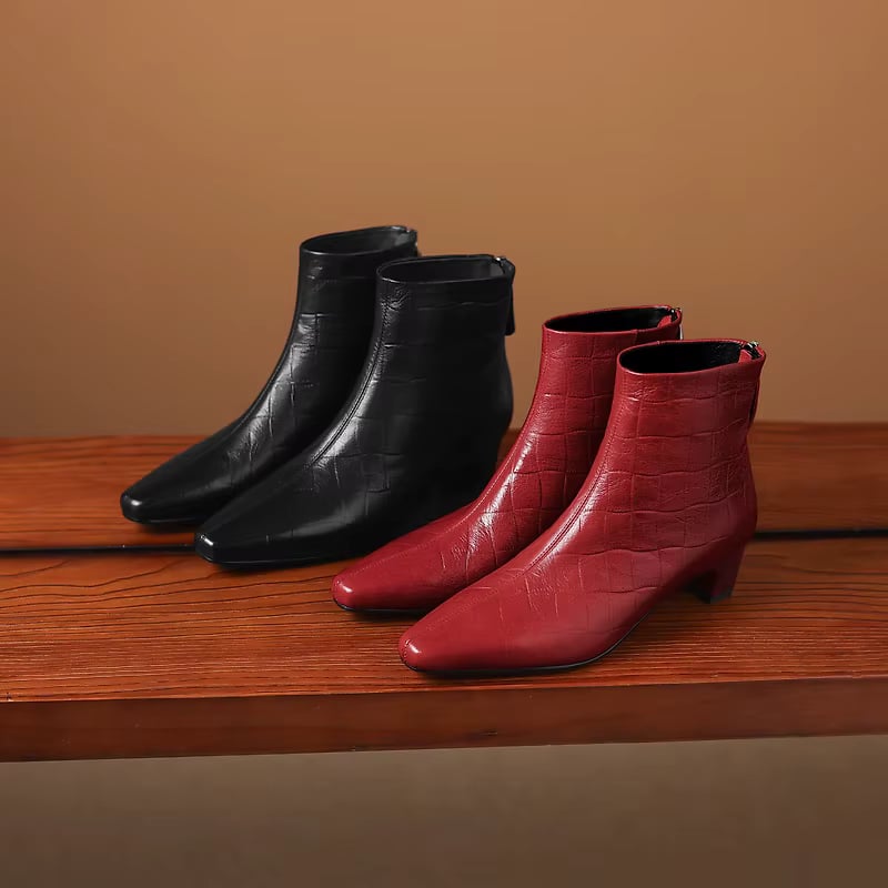 Isla Genuine Leather Ankle Boots — photo 6