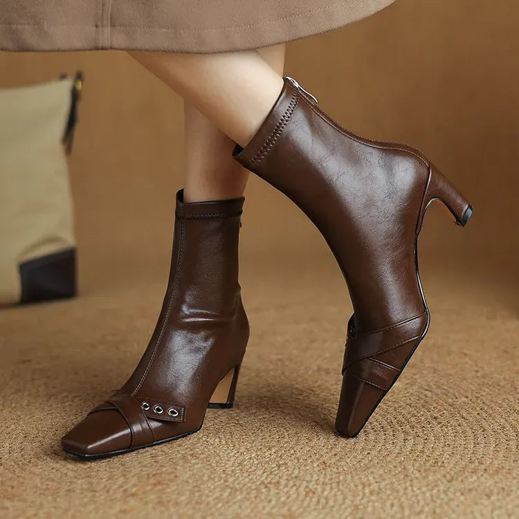 Elena Square Toe Boots — photo 28