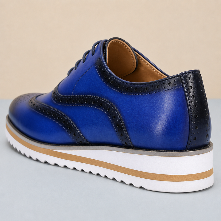 Hudson Genuine Leather Wingtip Oxford Shoes