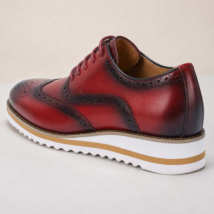 Hudson Genuine Leather Wingtip Oxford Shoes
