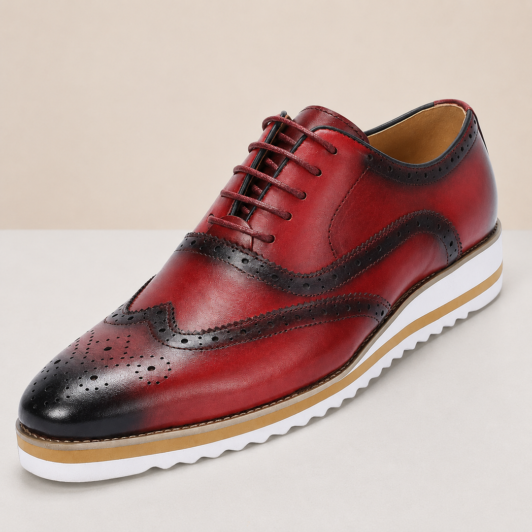 Hudson Genuine Leather Wingtip Oxford Shoes