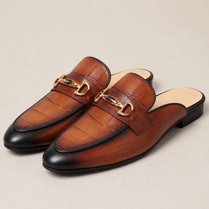 Velto Genuine Leather Horse-Bit Mules