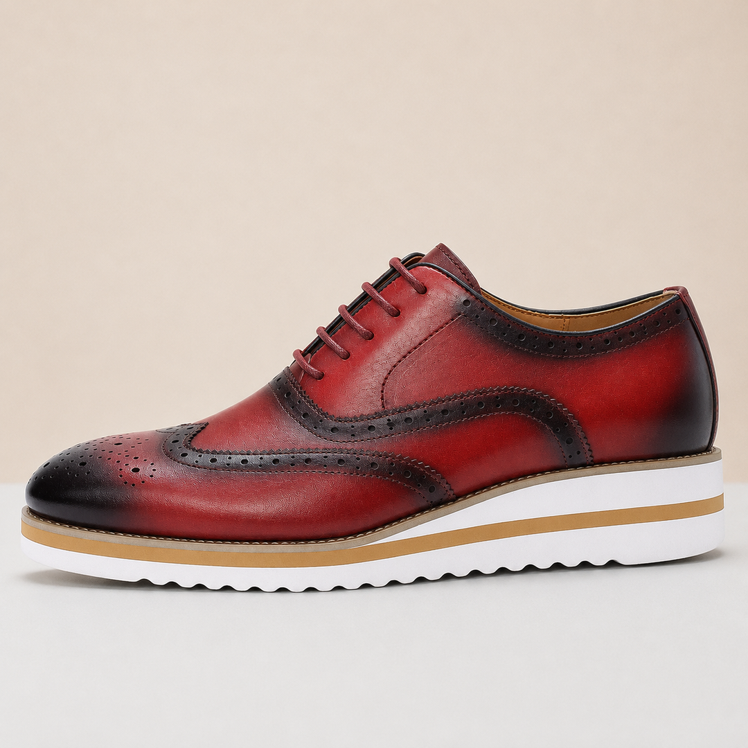 Hudson Genuine Leather Wingtip Oxford Shoes