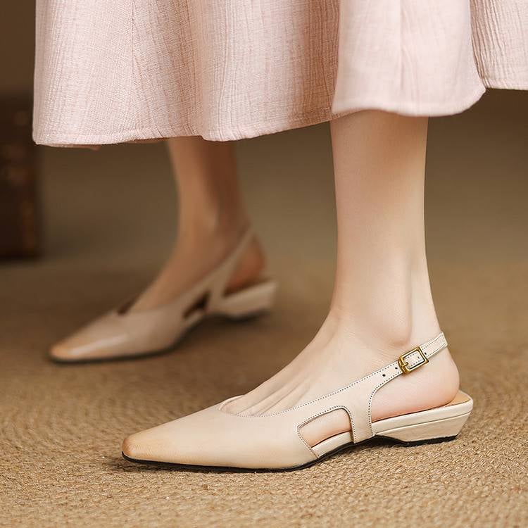 Athena Genuine Leather Slingbacks — photo 5