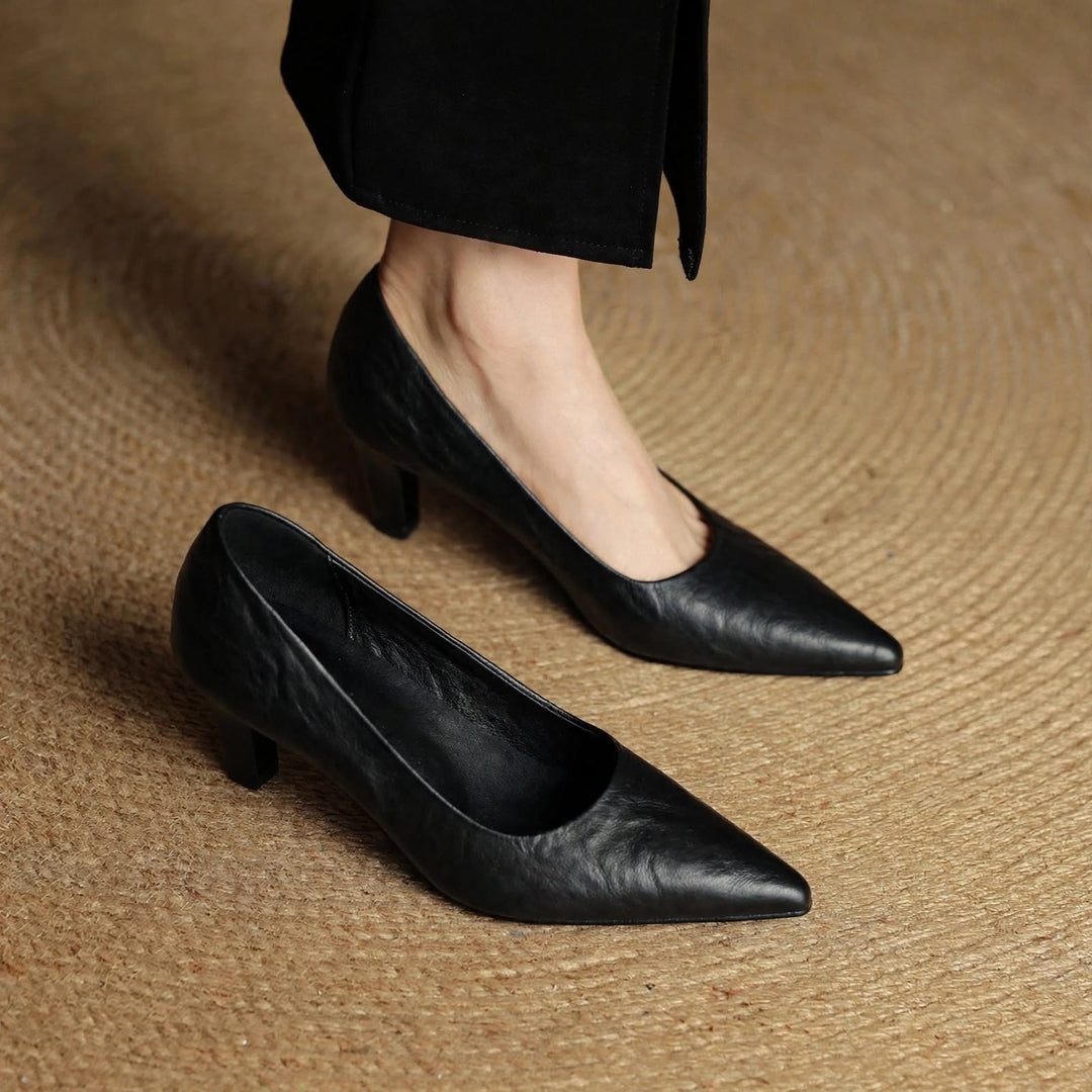 Coralie Genuine Leather Heels