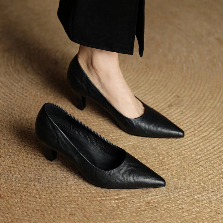 Coralie Genuine Leather Heels