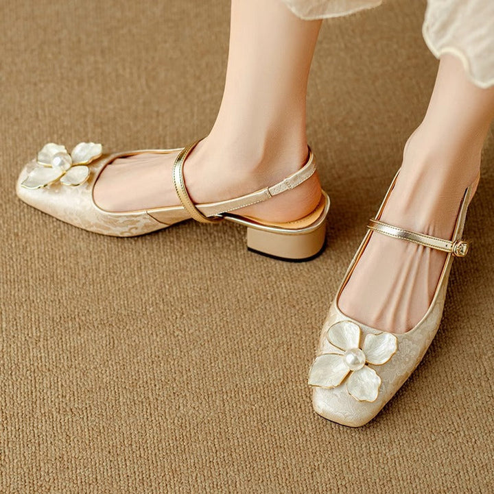 Camellia Slingback Pumps