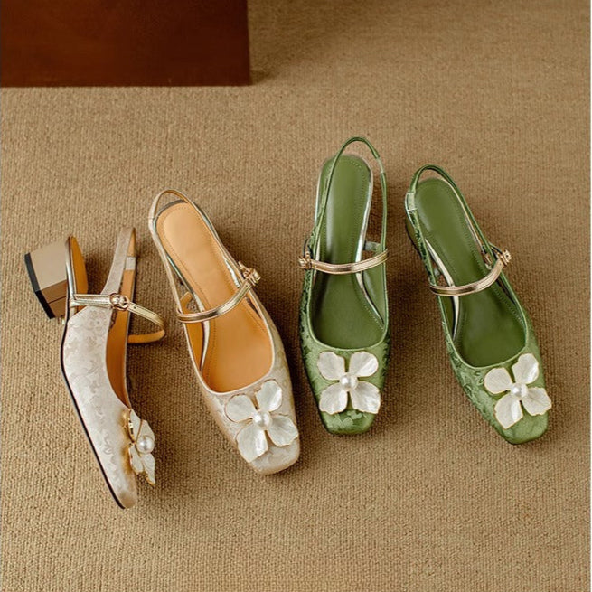 Camellia Slingback Pumps