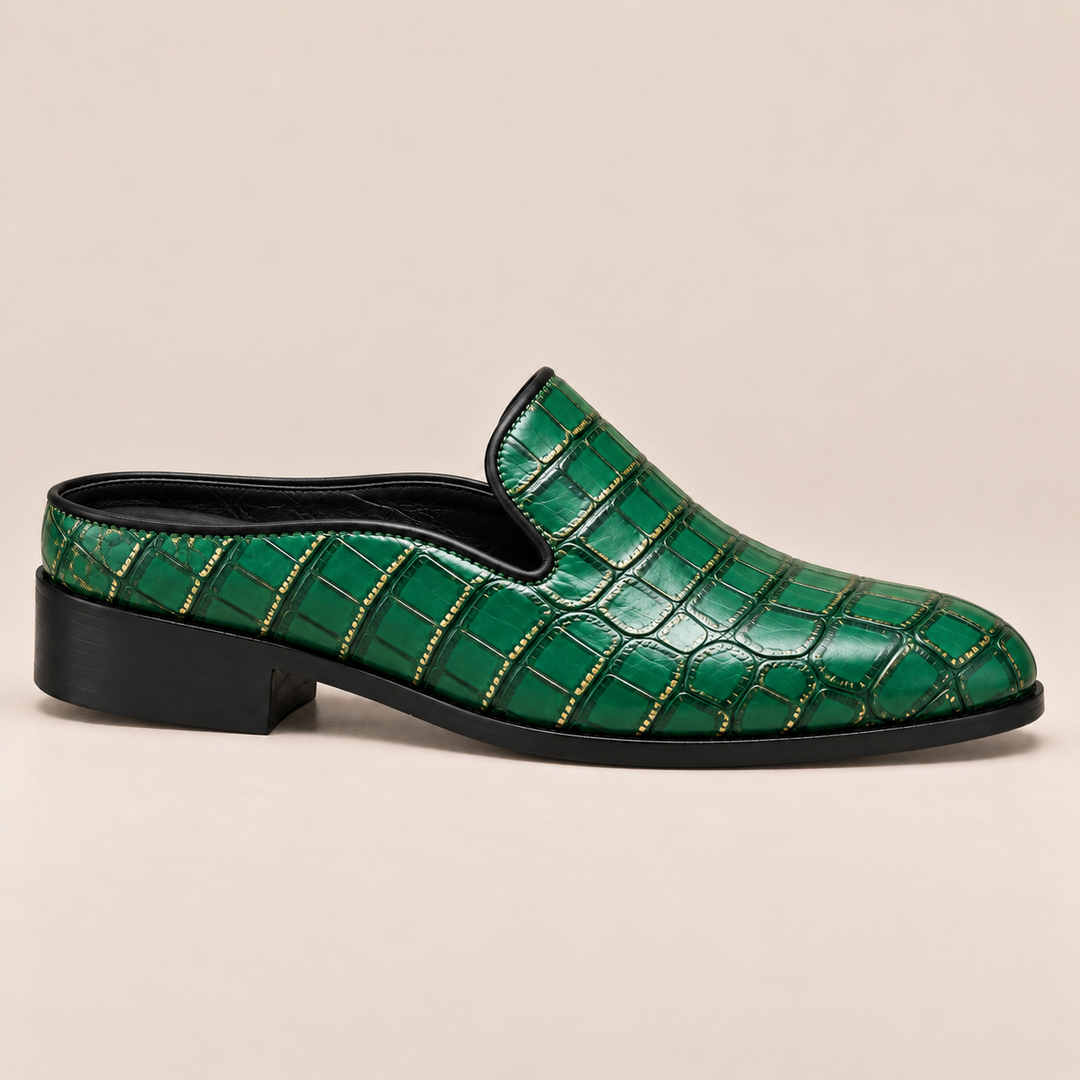 Daryl Genuine Leather Round-Toe Mules