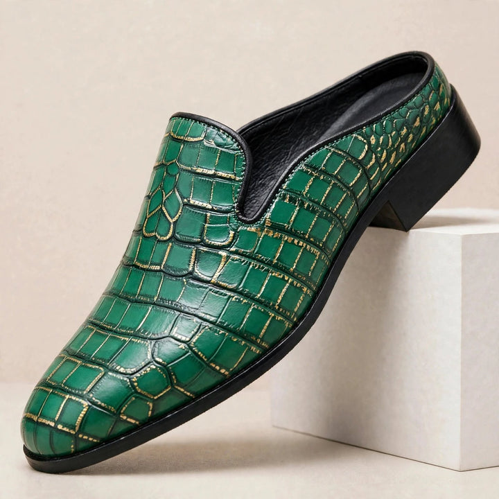 Daryl Genuine Leather Round-Toe Mules