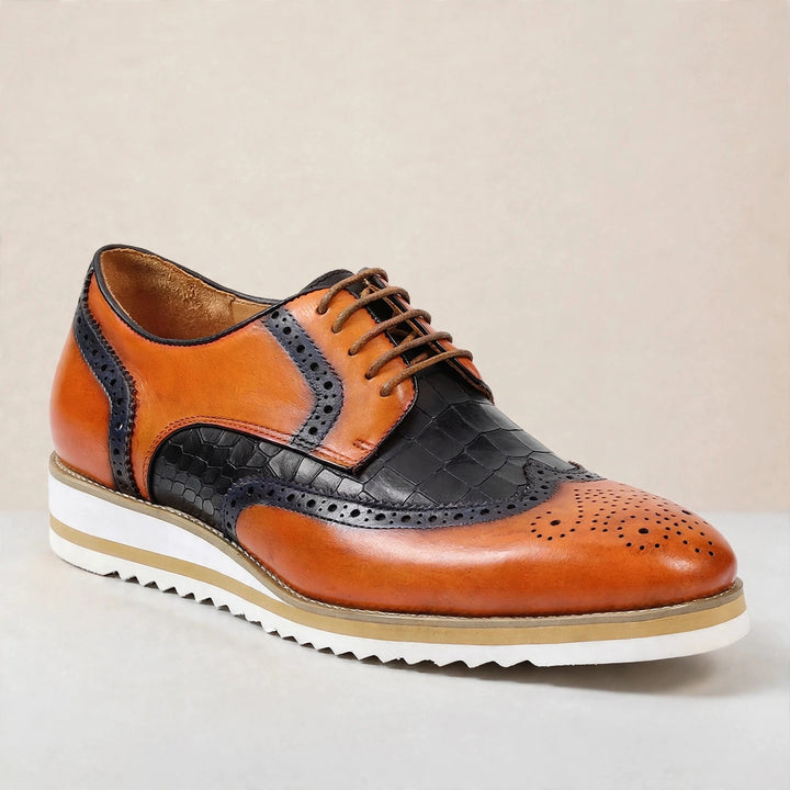 Elison Cowhide Leather Lace-Up Oxfords