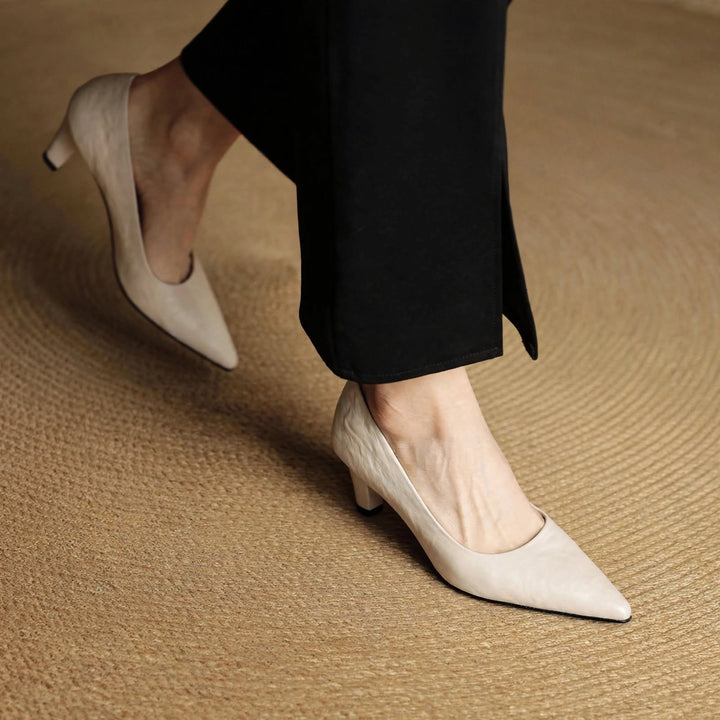 Coralie Genuine Leather Heels