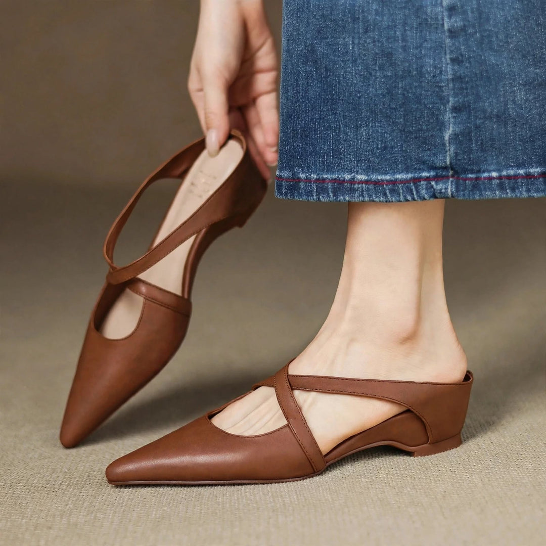 Aluna Genuine Leather Mules