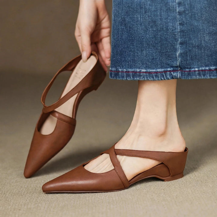 Aluna Genuine Leather Mules