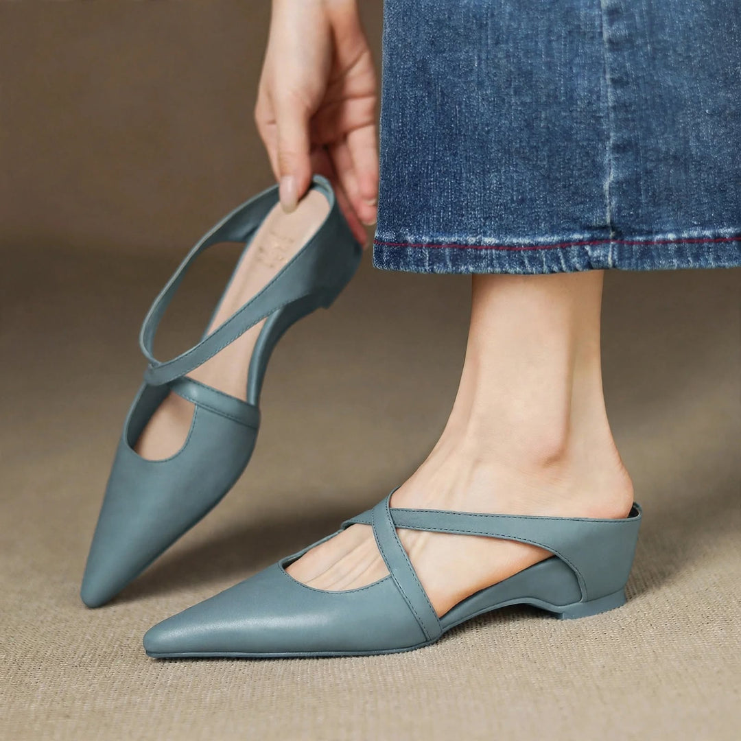 Aluna Genuine Leather Mules