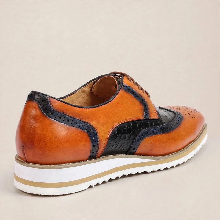 Elison Cowhide Leather Lace-Up Oxfords