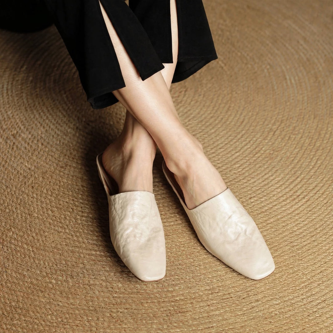 Mila Genuine Leather Mules