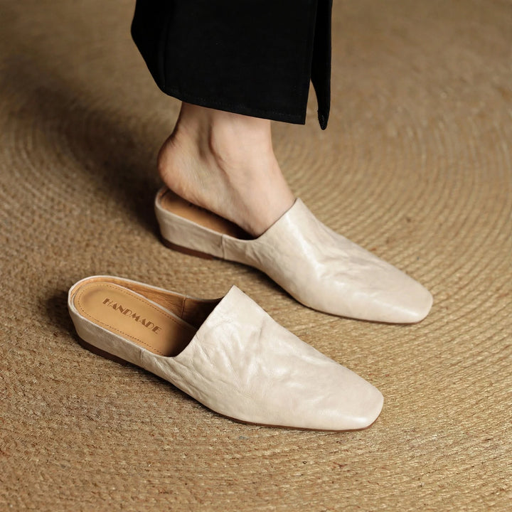 Mila Genuine Leather Mules