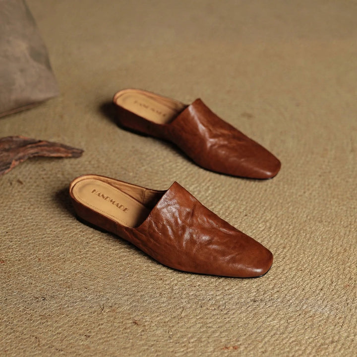 Mila Genuine Leather Mules