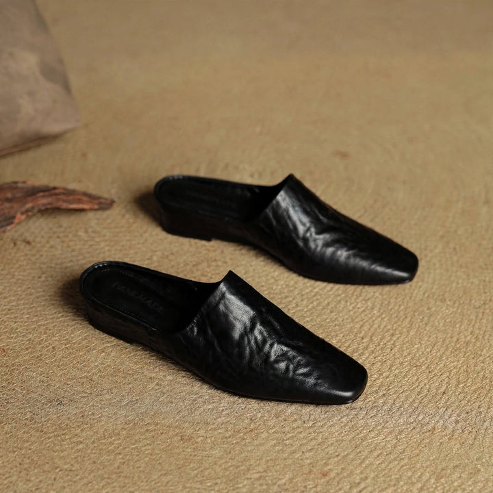 Mila Genuine Leather Mules