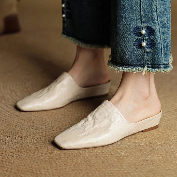 Mila Genuine Leather Mules