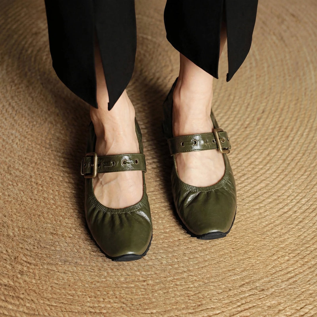 Cordelia Genuine Leather Flats