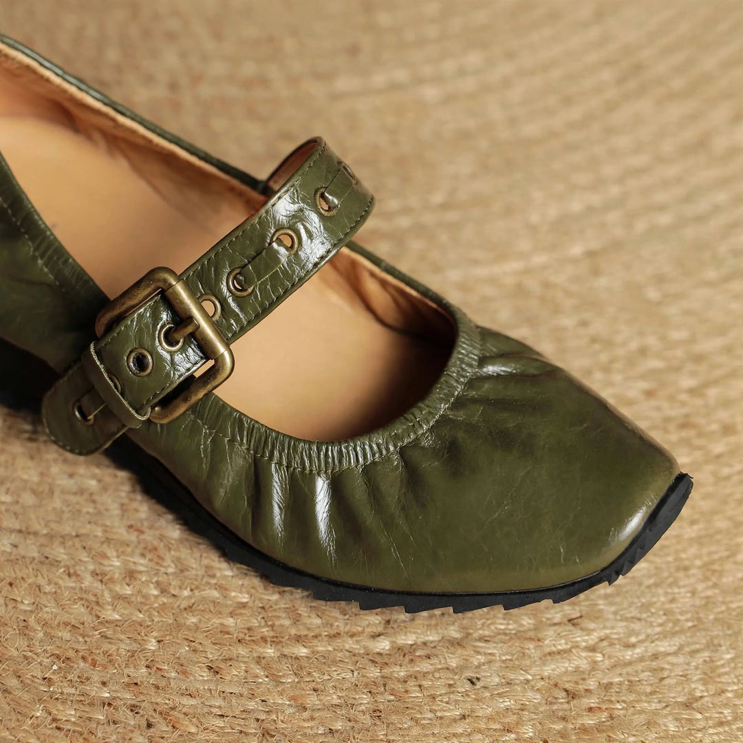 Cordelia Genuine Leather Flats