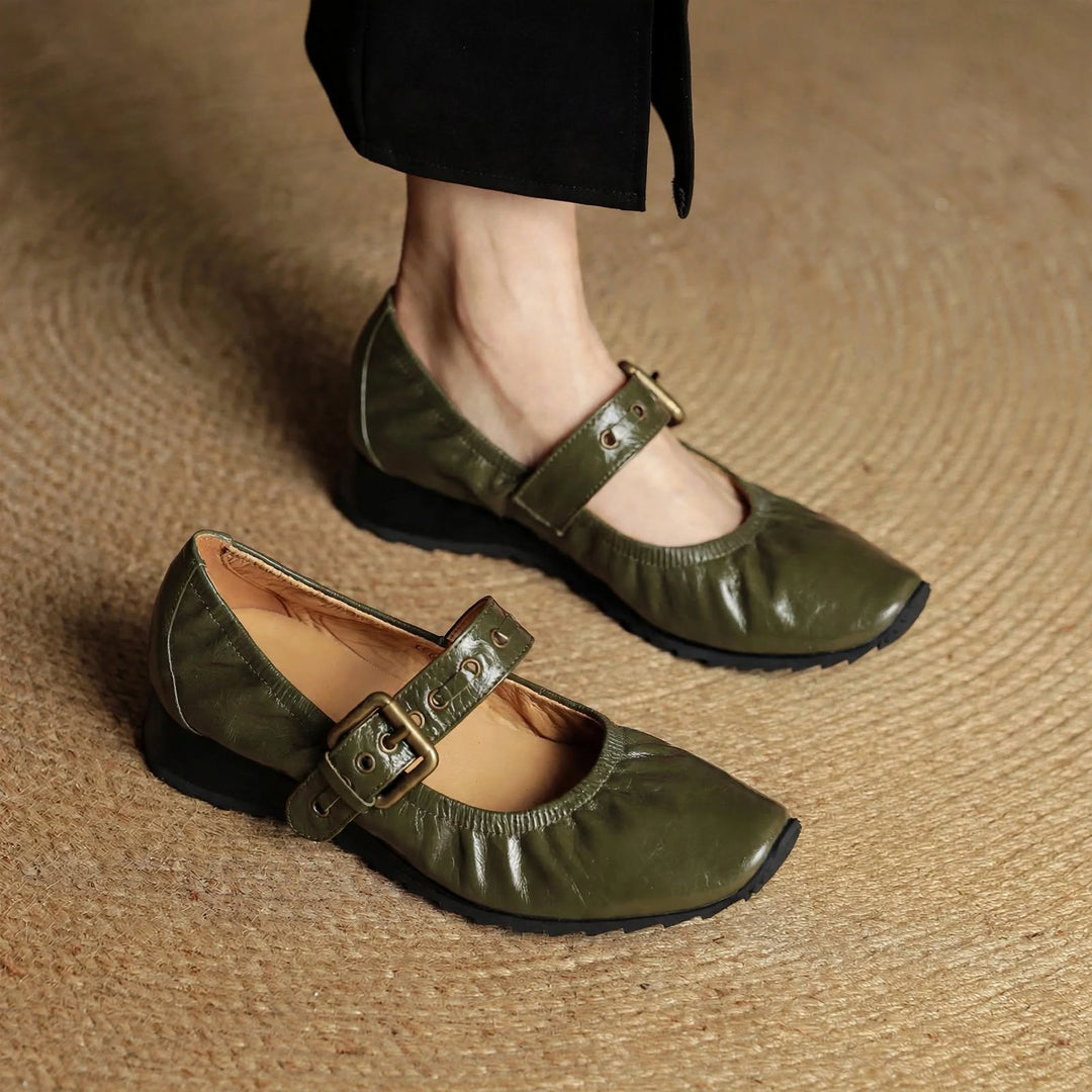 Cordelia Genuine Leather Flats