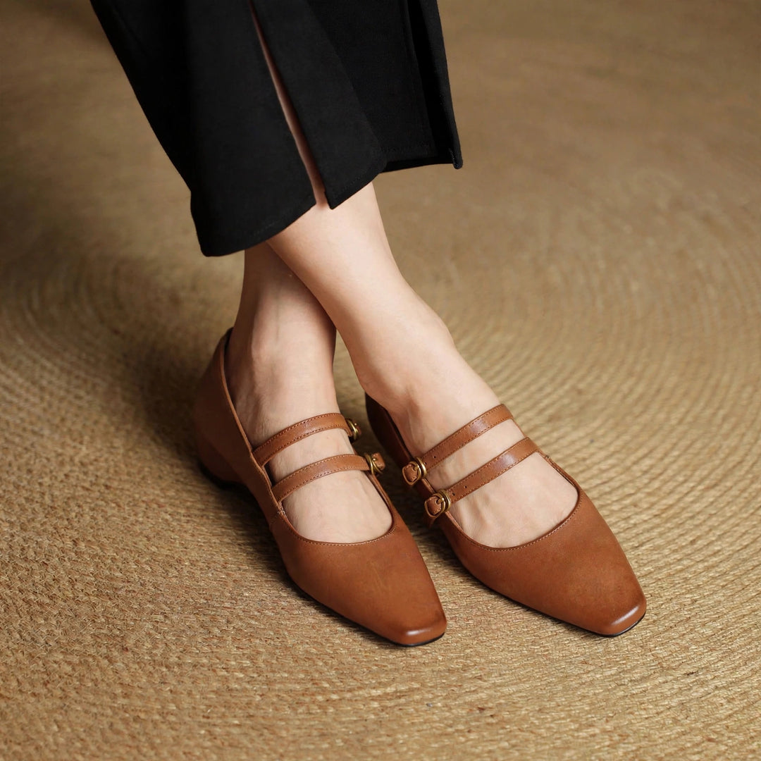 Lyra Genuine Leather Heels