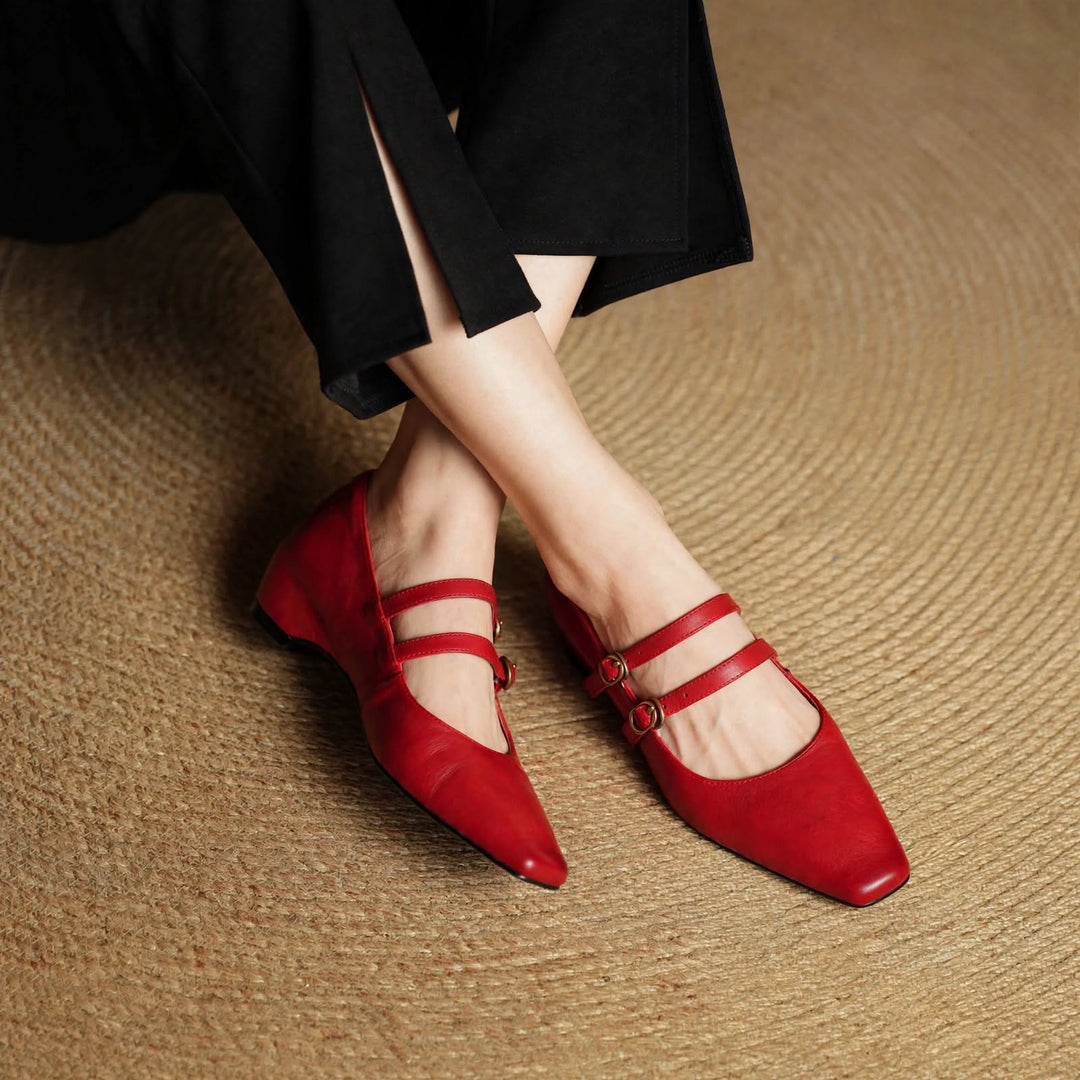 Lyra Genuine Leather Heels