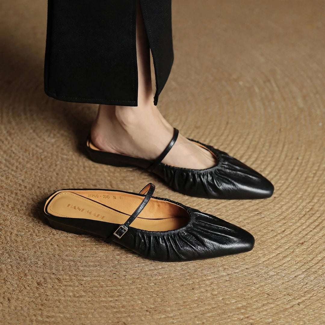 Zella Genuine Leather Mules