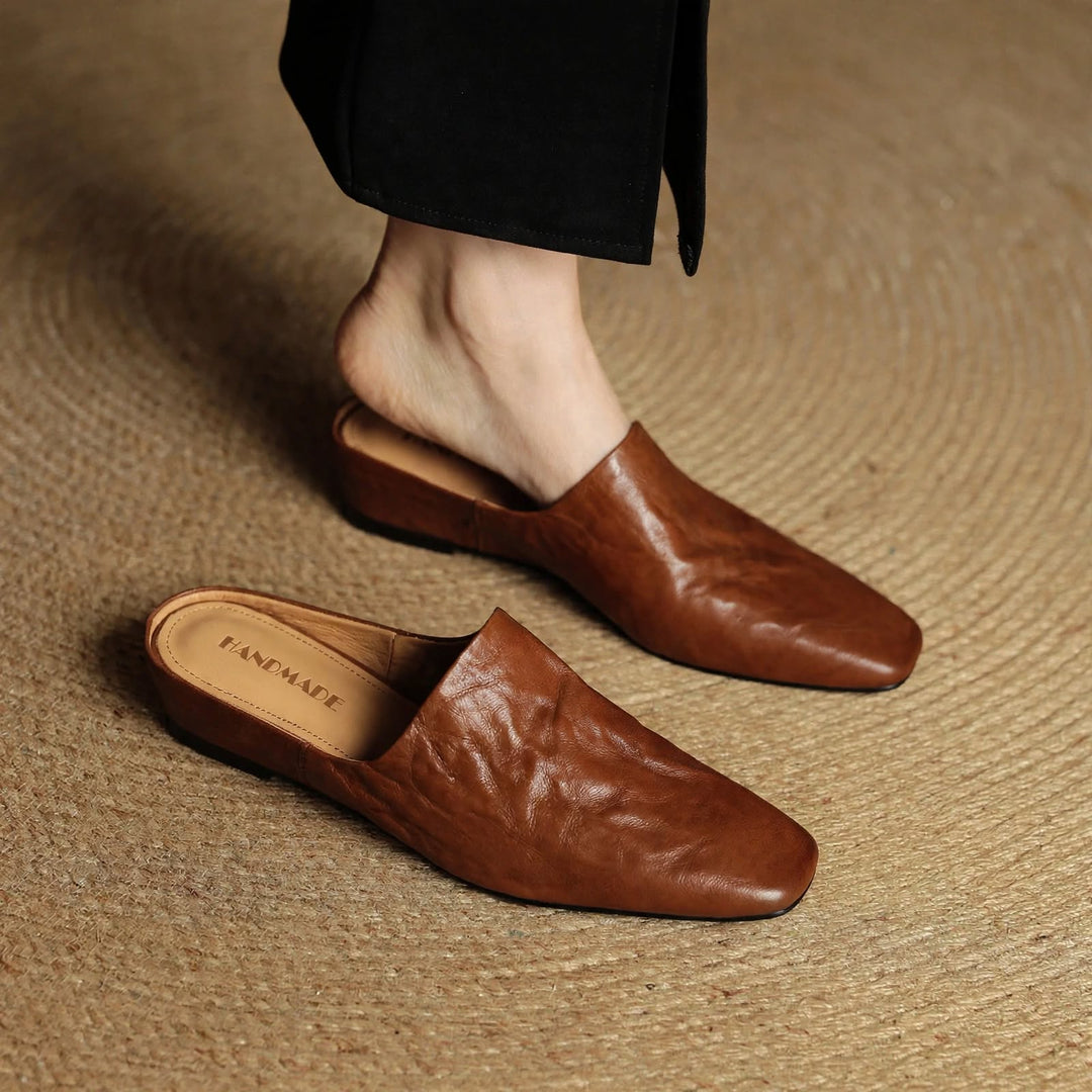 Mila Genuine Leather Mules