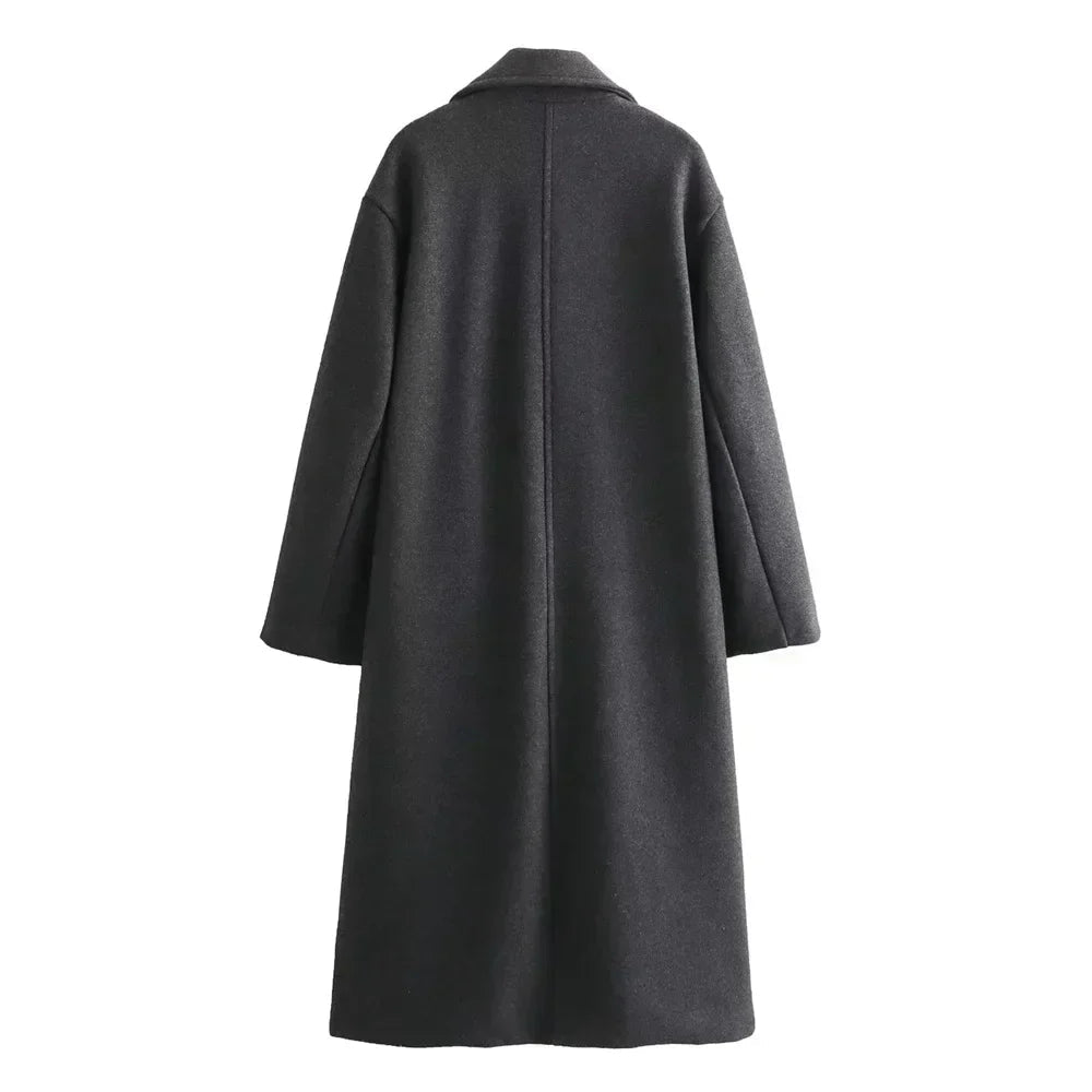 Josie Double-Breasted Long Coat