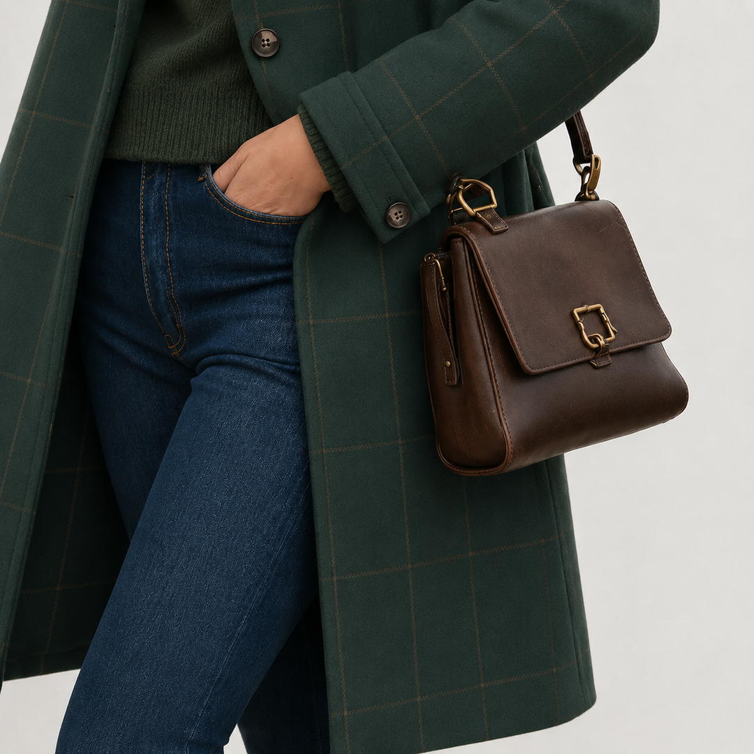 Chloe Windowpane Long Coat