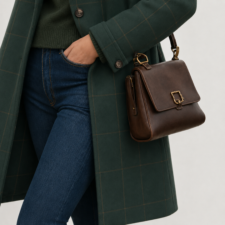 Chloe Windowpane Long Coat