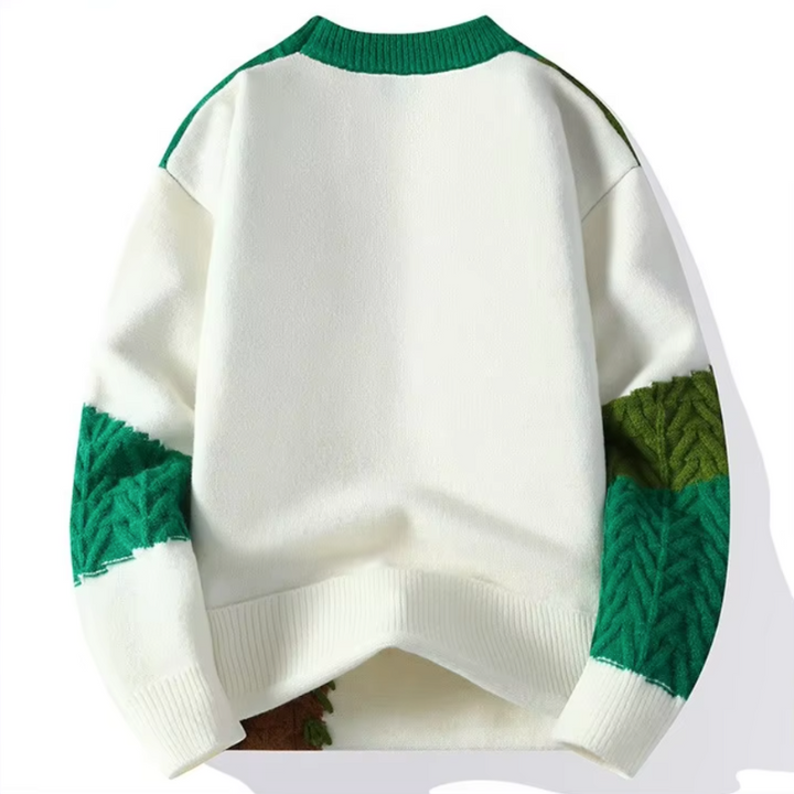 Nico Patchwork Knit Crewneck Sweater