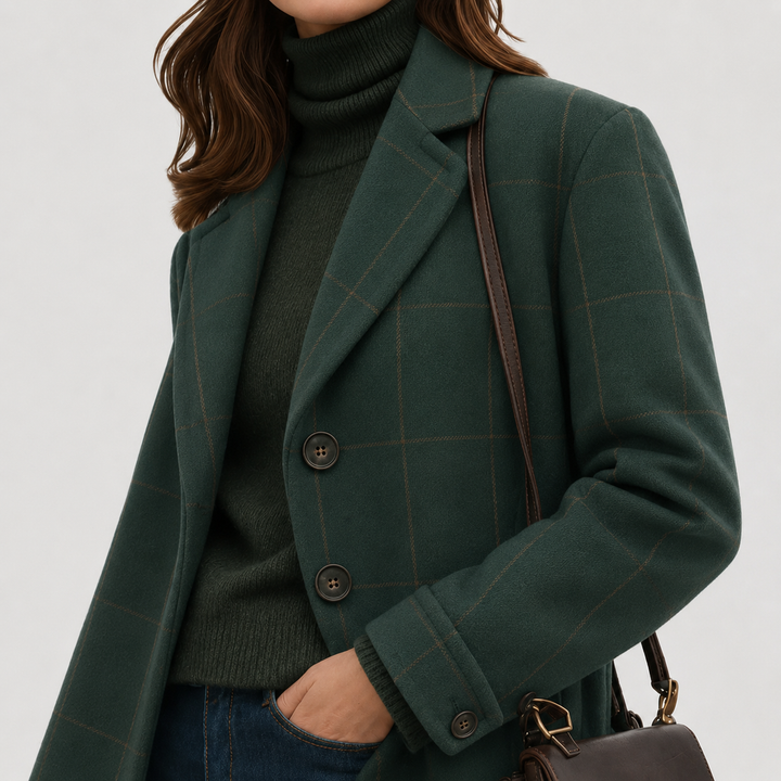 Chloe Windowpane Long Coat