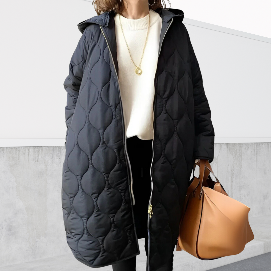 Nina Quilted Hooded Long Parka