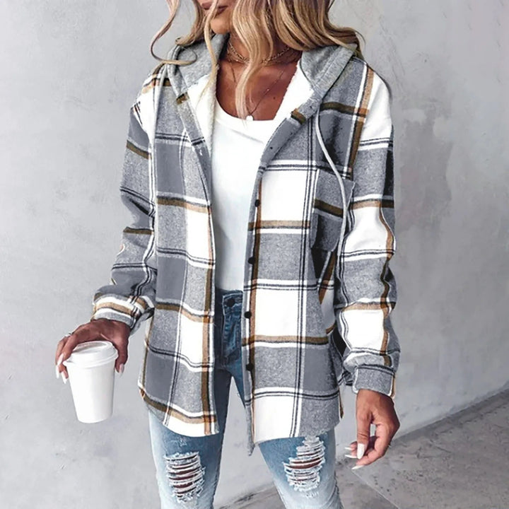 Clara Plaid Hooded Shacket