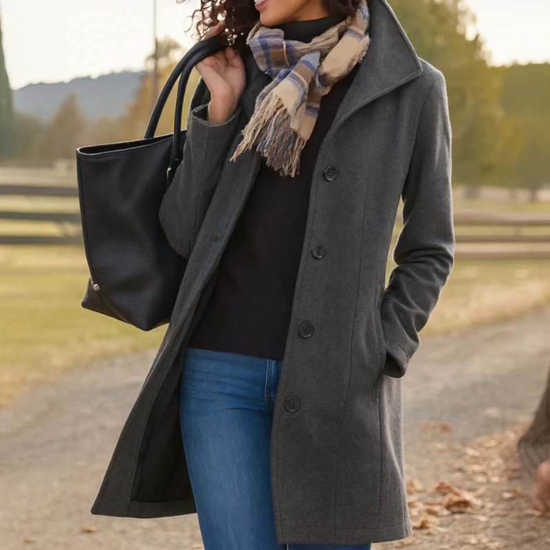 Zoe Single-Breasted Coat