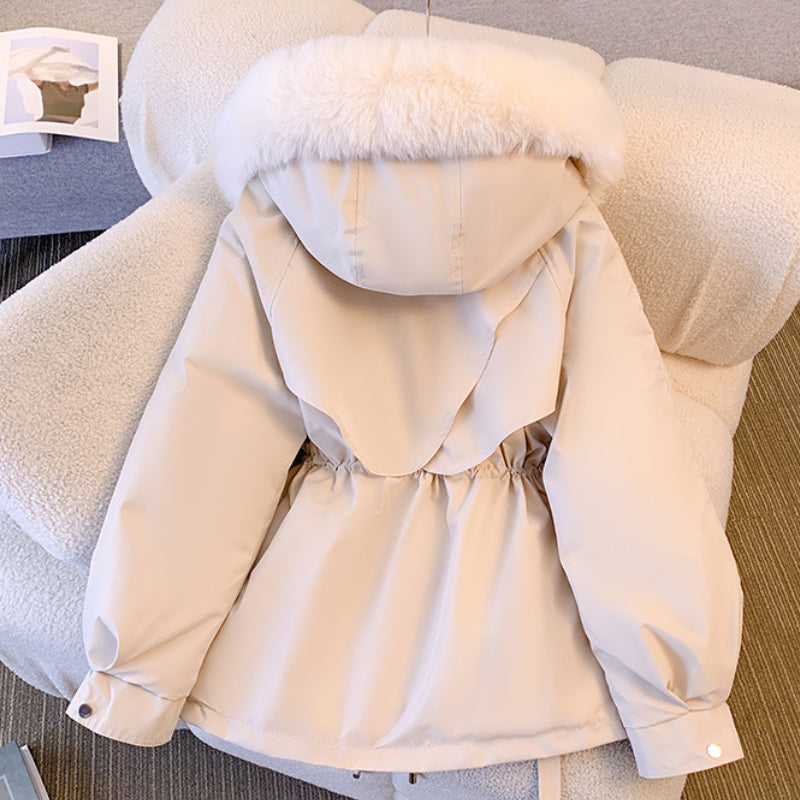 Lena Fur-Trimmed Drawstring Puffer Jacket