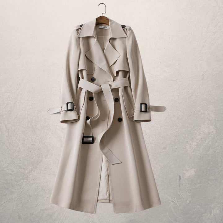Hana Double-Breasted Belted Trench Coat