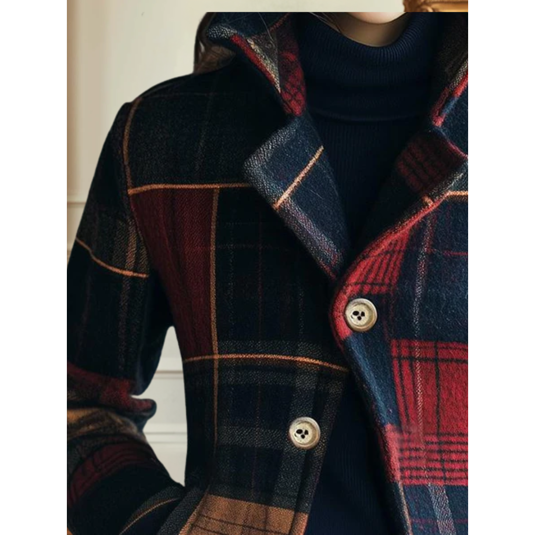 Mara Patchwork Plaid Cropped Jacket