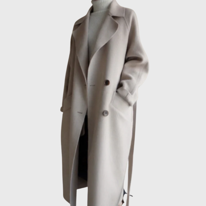 Ines Double-Button Longline Overcoat